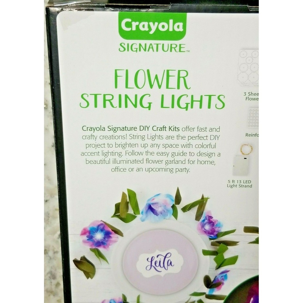 Crayola Signature Make Your Own Flower String Lights Kit DIY Flower Crafts NEW - Picture 8 of 8